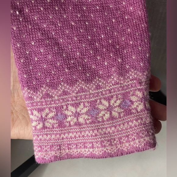 BULA 100% Wool Ski Sweater Women’s 1/4 Zip Medium Pink Snowflake  Dot EUC! - Picture 4 of 10